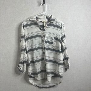Matilda Jane Clothing Joanna Gaines Striped Cotton Popover Top XS